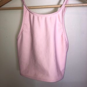 Pink high neck bikini